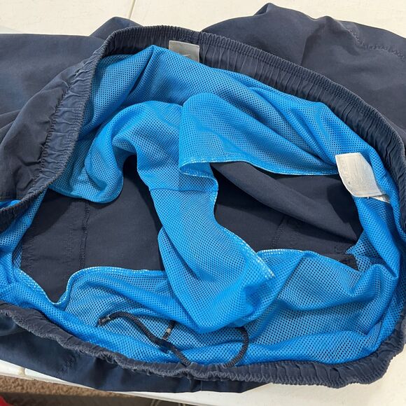Nike Shorts Mens XXL Blue Vintage Swim‎ Trunks Swimwear Beach Lined Drawstring - Picture 7 of 10